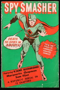4j298 SPY SMASHER pressbook 1942 great art of Whiz Comics super hero, ultra rare first release!