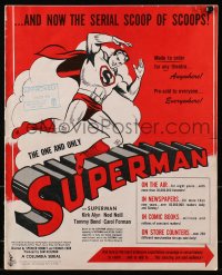 4j300 SUPERMAN pressbook 1948 Kirk Alyn as the most classic comic book super hero, serial!