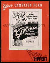 4j313 SUPERMAN & THE MOLE MEN pressbook 1951 George Reeves in his 1st full-length feature adventure