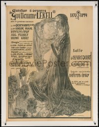4j199 AUDITION D'OEUVRES DE GUILLAUME LEKEU linen 31x42 French music poster 1894 Carlos Schwabe art!