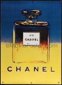 4j226 CHANEL NO. 5 linen 46x63 French advertising poster 1997 the famous perfume art by Andy Warhol!
