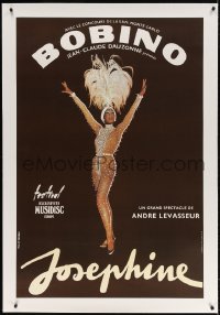 4j206 JOSEPHINE AT BOBINO linen 31x47 French stage poster 1975 photo of Baker by Guy Ventouillac!