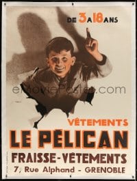 4j235 LE PELICAN linen 46x63 French advertising poster 1930s 