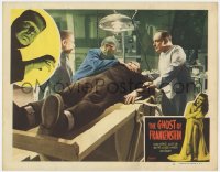 4k244 GHOST OF FRANKENSTEIN LC #2 R1948 Hardwicke & Lugosi by monster Lon Chaney Jr. on lab table!