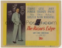 4k175 RAZOR'S EDGE TC 1946 art of Tyrone Power & top cast by Norman Rockwell, from Maugham novel!
