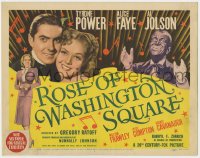 4k177 ROSE OF WASHINGTON SQUARE TC 1939 Alice Faye, Tyrone Power, Al Jolson in blackface, rare!
