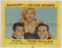 4k314 SOME LIKE IT HOT LC #7 1959 classic portrait of Marilyn Monroe, Tony Curtis & Jack Lemmon!