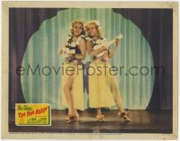4k331 TIN PAN ALLEY LC 1940 sexy Betty Grable & Alice Faye in Hawaiian skirts, leis & ukuleles!