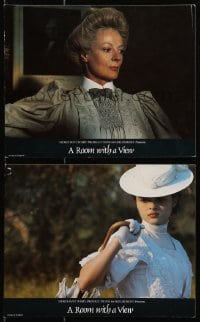4m188 ROOM WITH A VIEW 2 color English FOH LCs 1986 Maggie Smith & young Helena Bonham Carter!