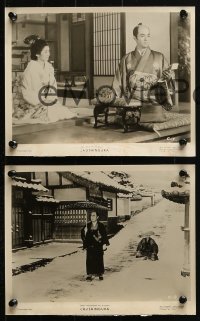 4m467 47 SAMURAI 3 8x10 stills 1962 Chushingura, cool images of Toshiro Mifune in samurai action!