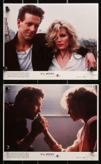 4m022 9 1/2 WEEKS 8 8x10 mini LCs 1986 cool Mickey Rourke, super sexy images of Kim Basinger!