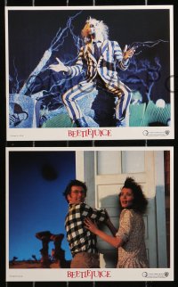 4m029 BEETLEJUICE 8 color 8x10 stills 1988 Michael Keaton, Alec Baldwin & Geena Davis, Tim Burton!