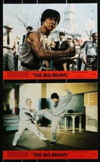 4m031 BIG BRAWL 8 8x10 mini LCs 1980 great images of young Jackie Chan, violent martial arts!