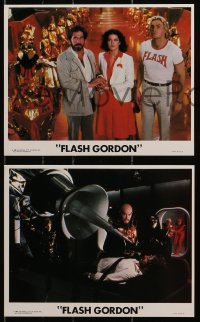 4m159 FLASH GORDON 3 8x10 mini LCs 1980 great images of Sam Jones, Max Von Sydow as Emperor Ming!