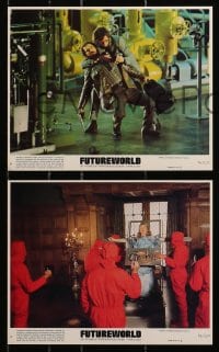 4m142 FUTUREWORLD 4 8x10 mini LCs 1976 AIP Westworld sequel, Peter Fonda, Blythe Danner!