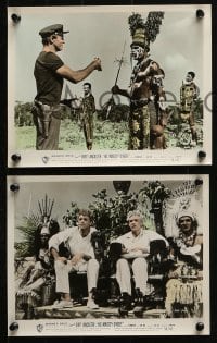4m162 HIS MAJESTY O'KEEFE 3 color 8x10 stills 1954 great images of Burt Lancaster in Fiji, Joan Rice!