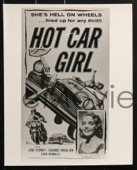 4m481 HOT CAR GIRL 12 8x10 stills 1958 she's Hell-on-wheels, fired up for any thrill!