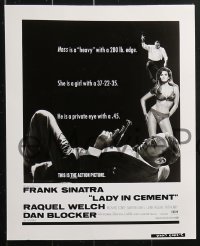 4m485 LADY IN CEMENT 12 8x10 stills 1968 Frank Sinatra with a .45 & Raquel Welch with a 37-22-35!