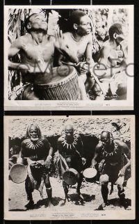 4m416 MASTERS OF THE CONGO JUNGLE 14 8x10 stills 1960 art of native, pangolin, guerillas, hippo & lion!