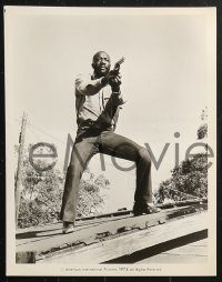 4m463 TRUCK TURNER 13 8x10 stills 1974 AIP, cool images of bounty hunter Isaac Hayes with gun!