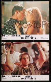 4m092 BORN ON THE FOURTH OF JULY 7 color English FOH LCs 1989 Oliver Stone, great images of Tom Cruise!