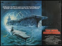 4p311 FINAL COUNTDOWN British quad 1980 cool sci-fi artwork of the U.S.S. Nimitz aircraft carrier!