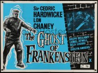 4p314 GHOST OF FRANKENSTEIN British quad R1950s huge close up of Lon Chaney Jr. as the monster!