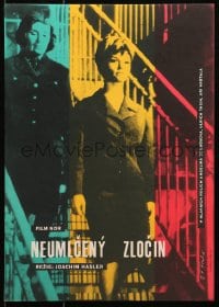4p087 STORY OF A MURDER Czech 11x16 1965 completely different Frantisek Forejt art of top cast!