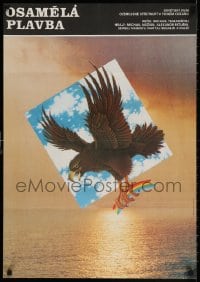 4p060 DETACHED MISSION Czech 23x32 1987 Tumanishvili's Odinochnoye plavanye, eagle and rainbow!