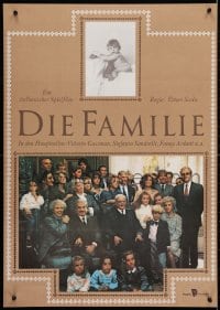 4p454 FAMILY East German 23x32 1989 great portrait of Vittorio Gassman & his entire family!