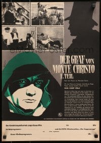 4p491 COUNT OF MONTE CRISTO East German 16x23 1960 Jean Marais as Edmond Dantes, man in top hat!
