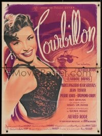 4p104 TOURBILLON French 24x32 1954 art of sexy Monique Aissata, Raymond Cordy!