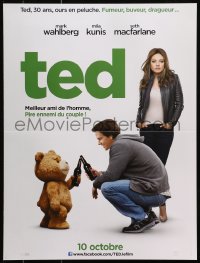 4p152 TED teaser French 16x21 2012 Seth MacFarlane, Mark Wahlberg, Mila Kunis & living teddy bear!