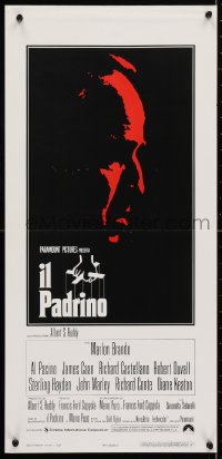 4p371 GODFATHER Italian locandina R1970s art of Marlon Brando, Francis Ford Coppola crime classic!