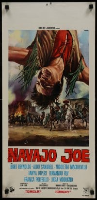 4p378 NAVAJO JOE Italian locandina 1967 Sergio Corbucci, different Casaro art of Burt Reynolds hanging!