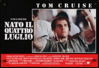 4p412 BORN ON THE FOURTH OF JULY group of 8 Italian 18x25 pbustas 1989 Oliver Stone, Tom Cruise!
