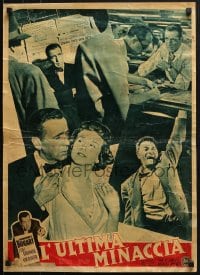 4p386 DEADLINE-U.S.A. Italian 19x27 pbusta 1952 different images of newspaper editor Humphrey Bogart!
