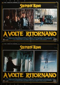 4p410 SOMETIMES THEY COME BACK group of 4 Italian 19x26 pbustas 1991 Stephen King is going to scare you!