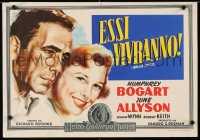 4p422 BATTLE CIRCUS Italian 14x19 pbusta 1953 Humphrey Bogart and June Allyson by Campeggi!