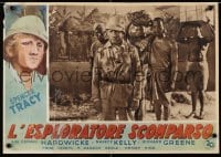 4p431 STANLEY & LIVINGSTONE Italian 13x19 pbusta 1946 Tracy as the explorer of unknown Africa!
