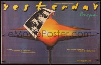 4p771 YESTERDAY Russian 22x34 1989 Ivan Andonov's Vchera, completely different image w/the Beatles!