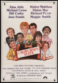 4p532 CALIFORNIA SUITE Spanish 1978 Alan Alda, Michael Caine, Fonda, all-star cast Drew Struzan art!