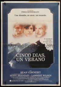 4p558 FIVE DAYS ONE SUMMER Spanish 1982 Sean Connery, Zinnemann, cool mountain climbing artwork!