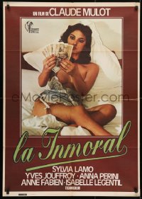 4p575 IMMORAL ONE Spanish 1981 Claude Mulot's L'immorale, sexy image of Syliva Lamo!