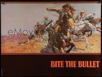 4r016 BITE THE BULLET teaser special 30x40 1975 art of Gene Hackman, Candice Bergen & James Coburn!