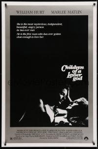 4r582 CHILDREN OF A LESSER GOD 1sh 1986 William Hurt & Best Actress winner Marlee Matlin!