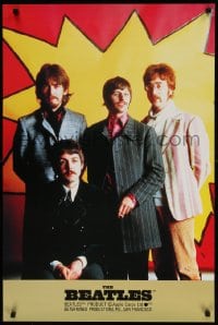 4r139 BEATLES suit jackets style 24x36 commercial poster 1980s John, Paul, George & Ringo!