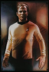 4r176 STAR TREK CREW 27x40 commercial poster 1991 Drew art of William Shatner as Captain Kirk!