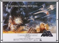 4r178 STAR WARS 27x38 German commercial poster 1995 George Lucas, art by Tom Jung from 1/2 sheet!