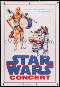 4r179 STAR WARS CONCERT 27x39 Dutch commercial poster 1997 Alvin art from 1978 poster for concert!